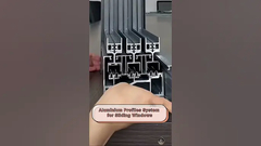 স্লাইডিং উইন্ডোজের জন্য অ্যালুমিনিয়াম প্রোফাইল সিস্টেম