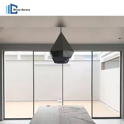 রুম অ্যালুমিনিয়াম স্লাইডিং দরজা সাউন্ডপ্রুফ ওয়াটারপ্রুফ বাইফোল্ড স্লাইডিং গ্লাস দরজা