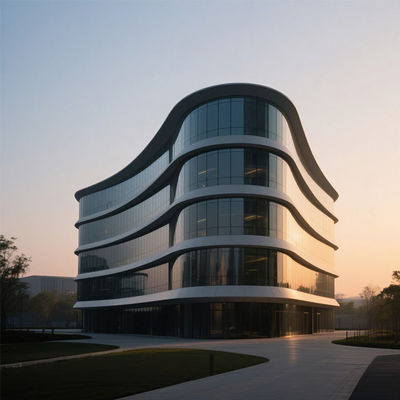 ডাবল গ্লাসযুক্ত 100 মিমি অ্যালুমিনিয়াম ইউনাইটেড কার্টেন ওয়াল